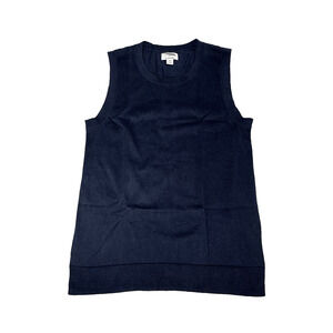 J Crew Sweater Shell Womens Extra Small Navy Blue Knit Lightweight Classic